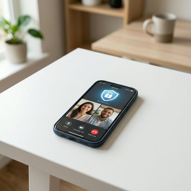 Secure video chat interface